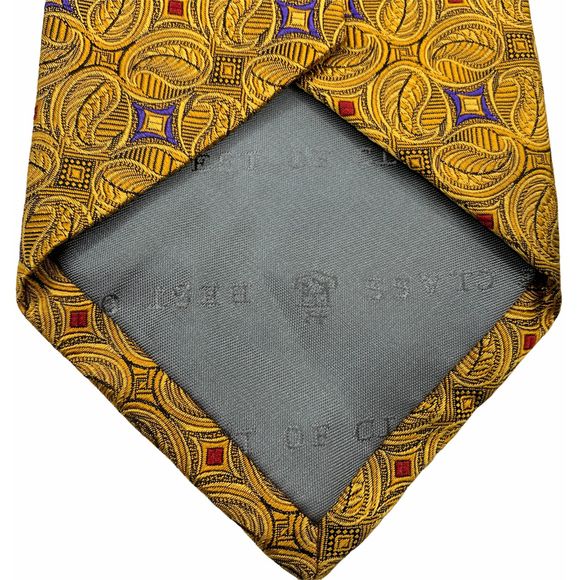Robert Talbott Best Of Class Tie Yellow Geometric - Picture 4 of 5